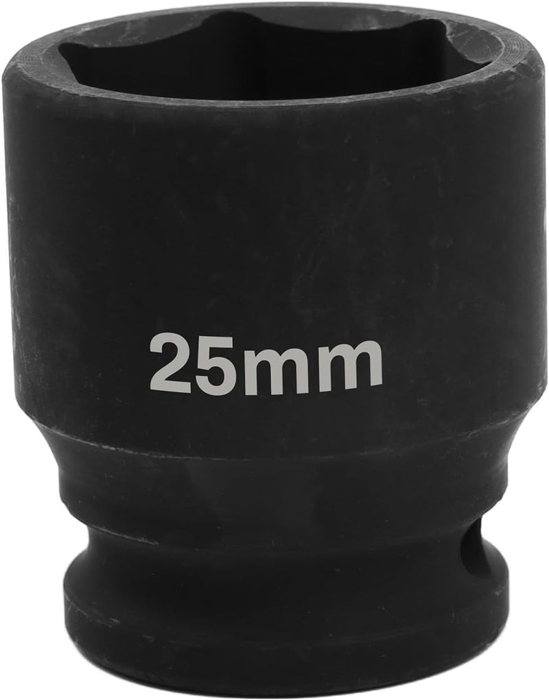 SUNKOO 1/2 Inch Drive 25mm Deep Impact Socket, CR-MO 6 Point Heavy Duty Metric Axle Nut Socket for Easy Removal of Axle and Wheel Hub Nuts - Image 1